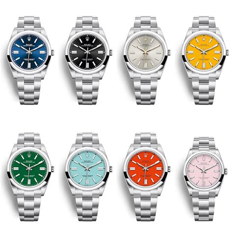 rolex day date dial colors|Rolex color chart.